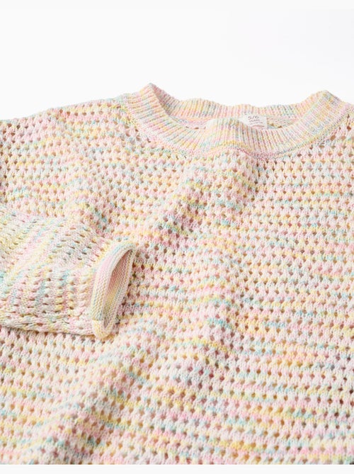 Maglione in maglia di cotone con volant - Kiabi