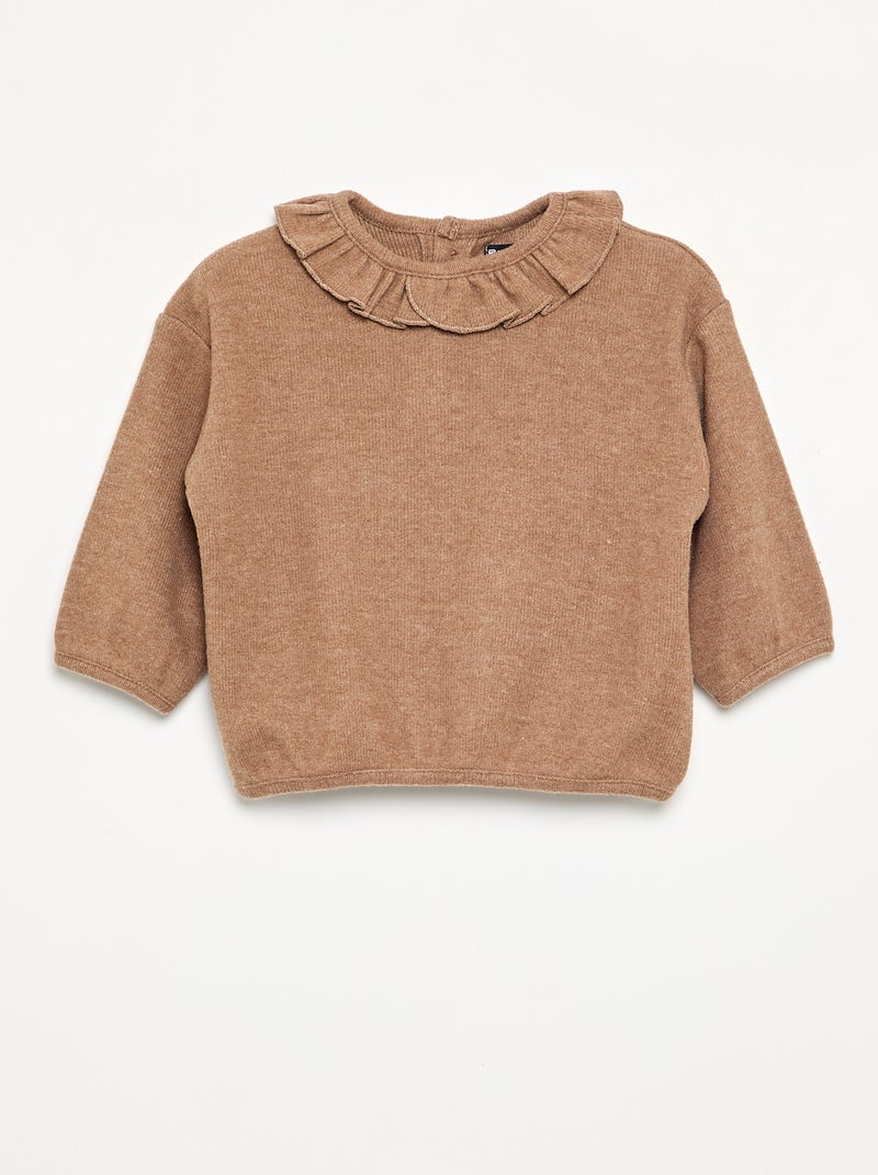Maglione in maglia doudou Beige - Kiabi