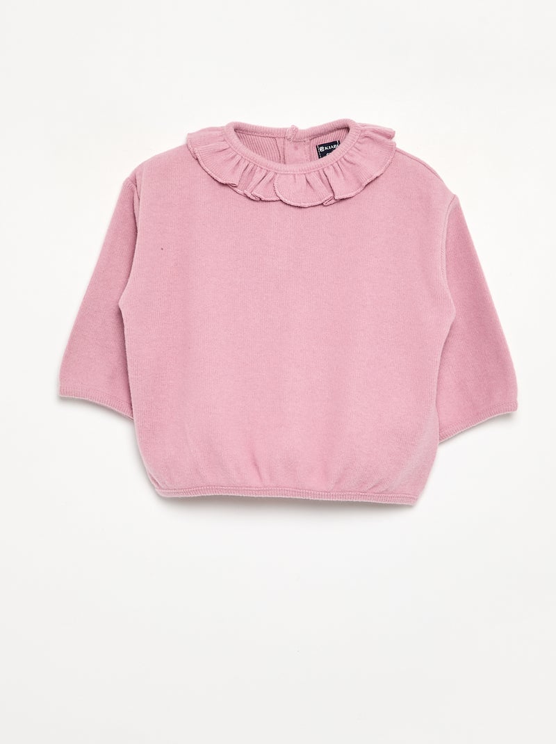 Maglione in maglia doudou Rosa - Kiabi