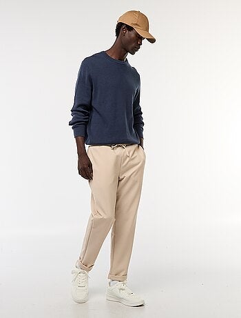 Maglione in maglia fantasia con collo rotondo