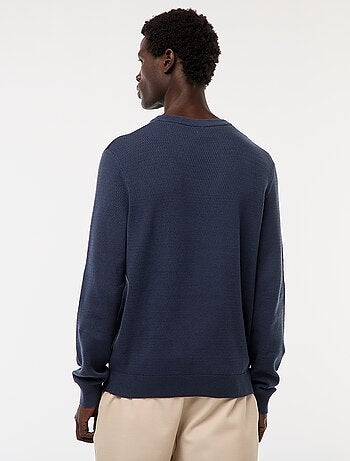 Maglione in maglia fantasia con collo rotondo