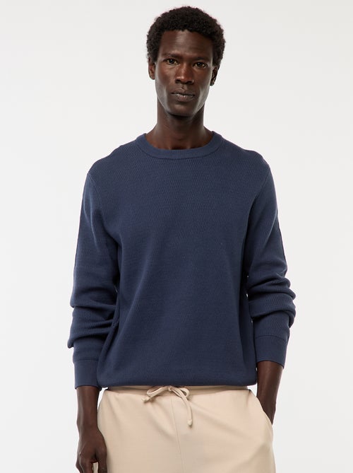 Maglione in maglia fantasia a girocollo - Kiabi