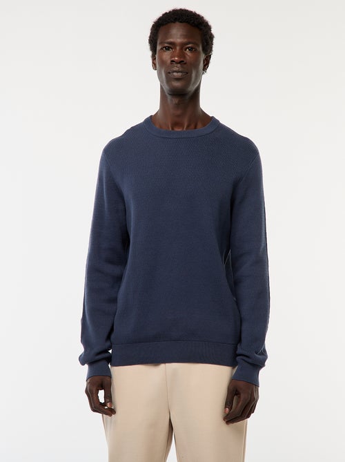 Maglione in maglia fantasia a girocollo - Kiabi