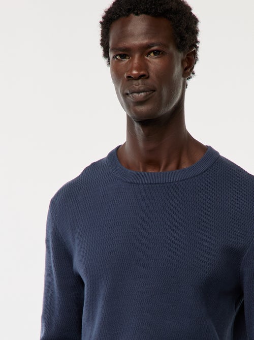 Maglione in maglia fantasia a girocollo - Kiabi