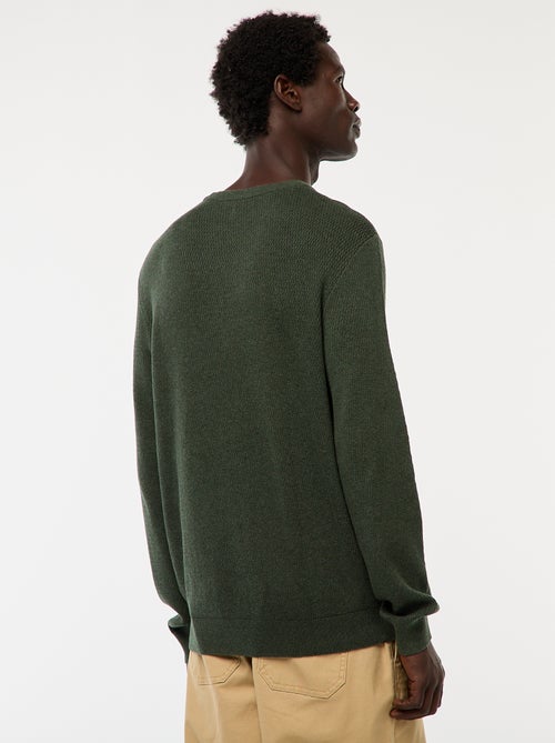 Maglione in maglia fantasia a girocollo - Kiabi