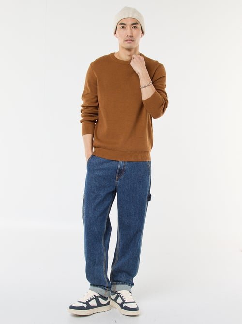 Maglione in maglia fantasia a girocollo - Kiabi Maglione in maglia fantasia a girocollo - Kiabi