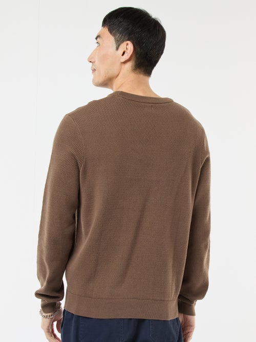 Maglione in maglia fantasia a girocollo - Kiabi