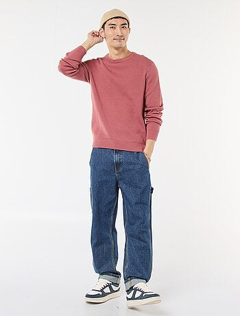 Maglione in maglia fantasia con collo rotondo