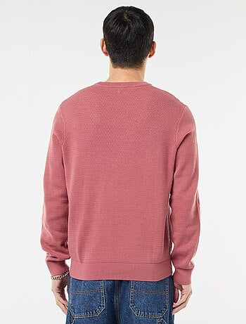 Maglione in maglia fantasia con collo rotondo