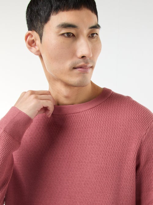 Maglione in maglia fantasia a girocollo - Kiabi Maglione in maglia fantasia a girocollo - Kiabi