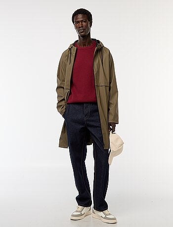 Maglione in maglia fantasia con collo rotondo