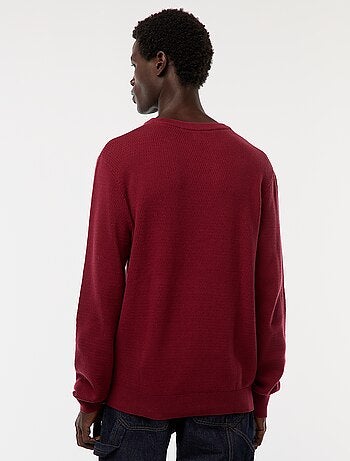 Maglione in maglia fantasia con collo rotondo