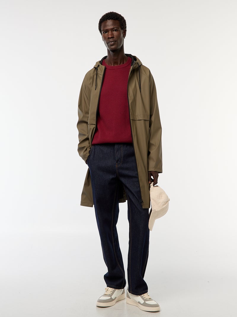 Maglione in maglia fantasia a girocollo Rosso - Kiabi