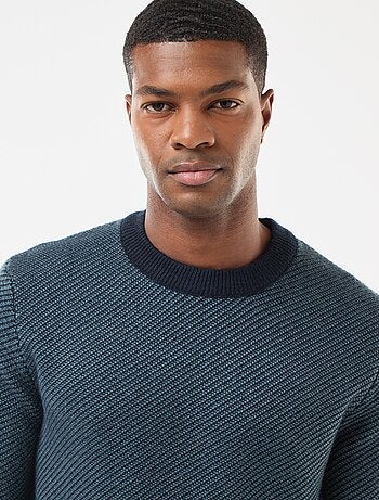 Maglione in maglia fantasia con collo rotondo