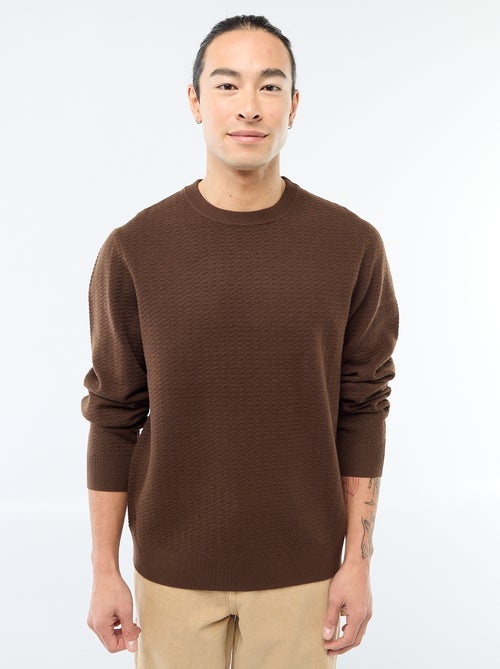 Maglione in maglia fantasia - Kiabi Maglione in maglia fantasia - Kiabi