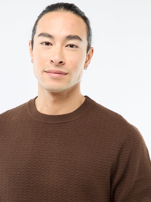 Maglione in maglia fantasia - Kiabi Maglione in maglia fantasia - Kiabi