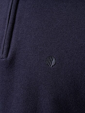 Maglione in maglia fine con collo alto a cerniera