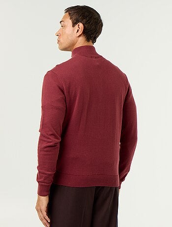 Maglione in maglia fine con collo alto a cerniera