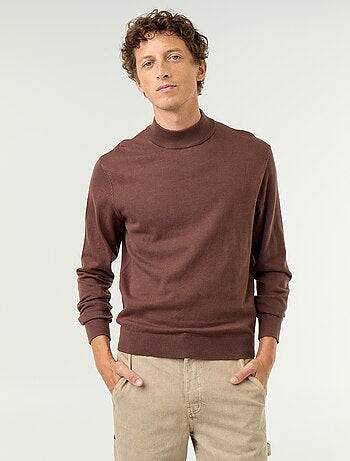 Maglione in maglia fine con collo alto