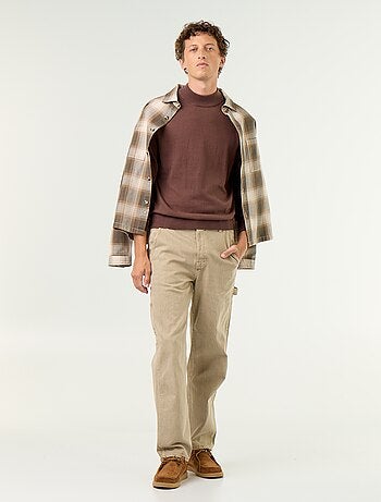 Maglione in maglia fine con collo alto