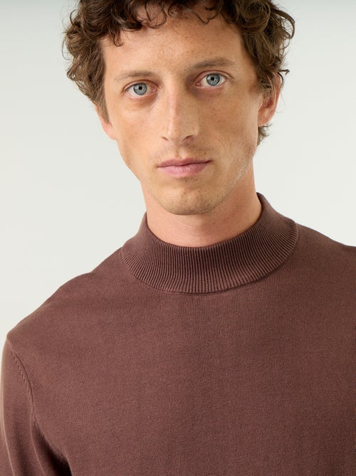 Maglione in maglia fine con collo alto - Kiabi