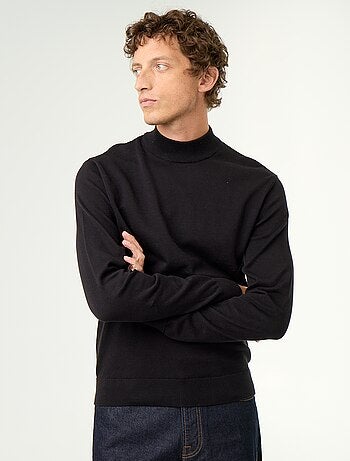 Maglione in maglia fine con collo alto