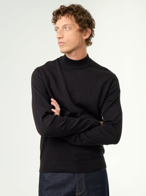 Maglione in maglia fine con collo alto - Kiabi