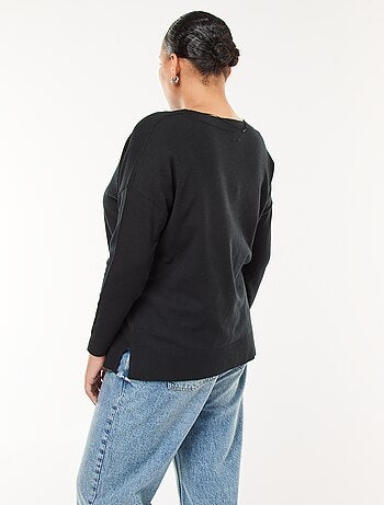 Maglione in maglia fine con scollo a V