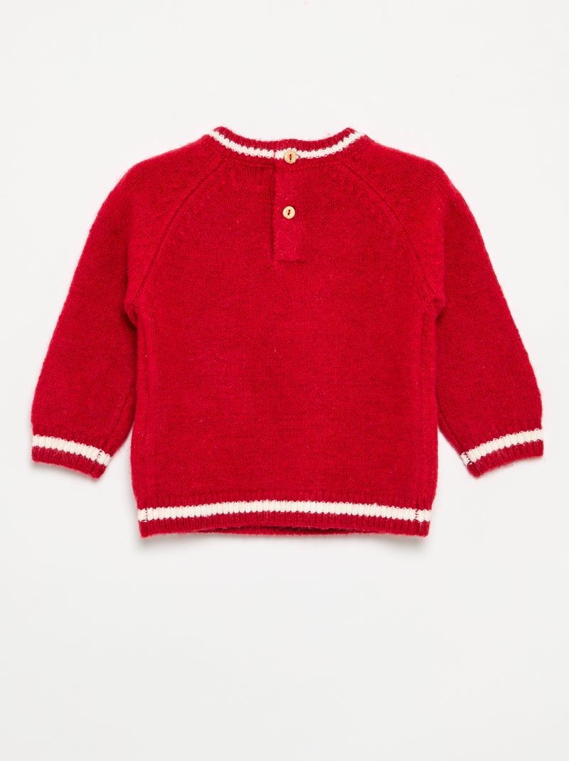 Maglione in maglia fine 'Natale' Rosso - Kiabi