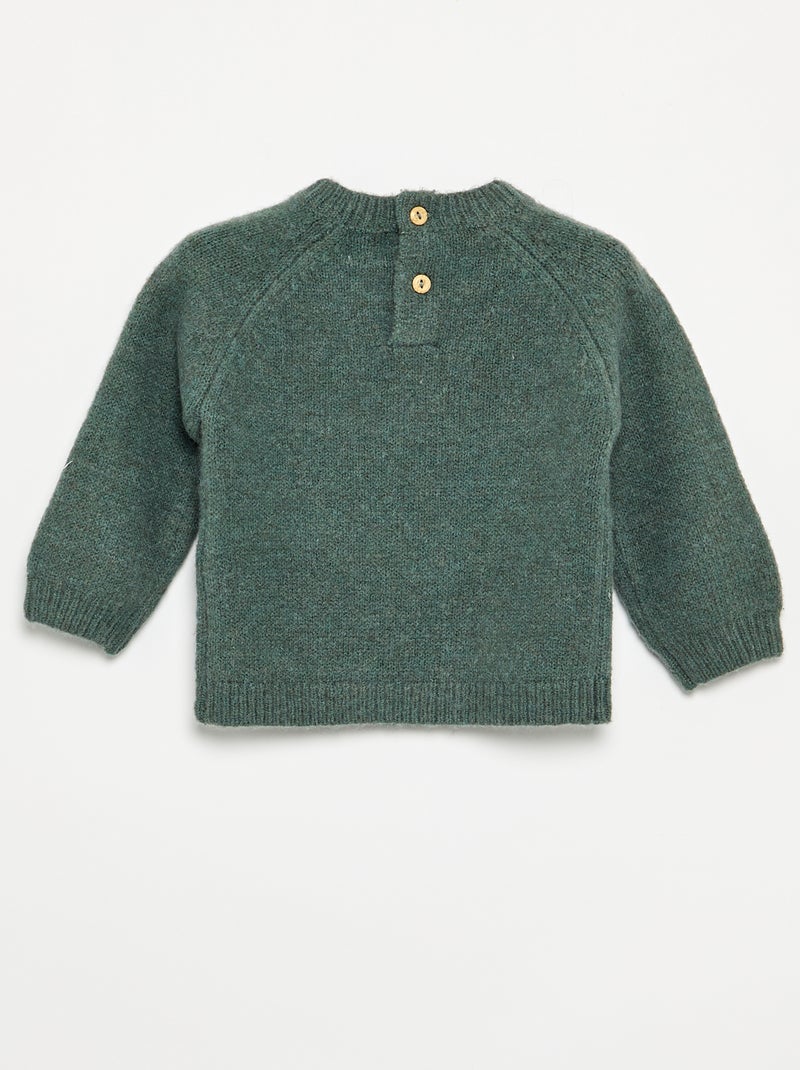 Maglione in maglia fine 'Natale' Verde - Kiabi