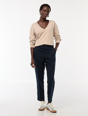 Maglione in maglia fine scollo a V