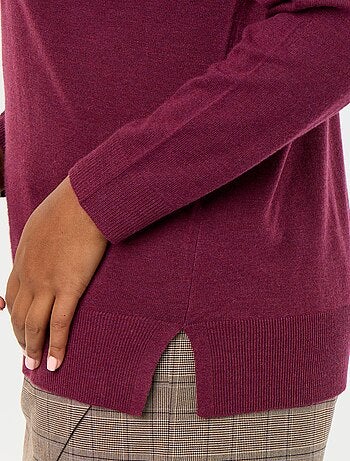 Maglione in maglia fine scollo a V