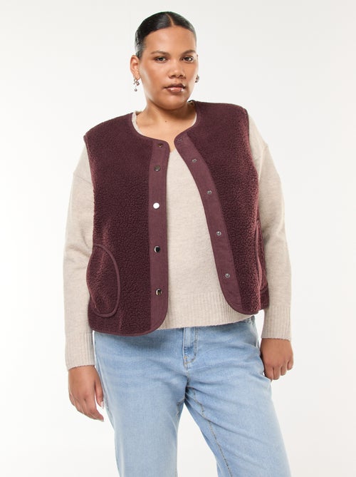 Maglione in maglia grossa con scollo a V - Kiabi
