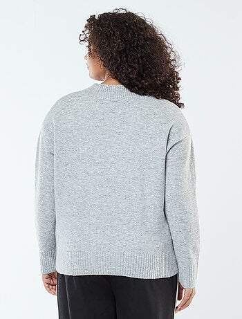 Maglione in maglia grossa con scollo a V