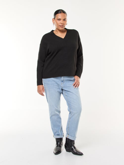 Maglione in maglia grossa con scollo a V - Kiabi