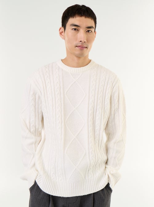 Maglione in maglia grossa con trecce - Kiabi
