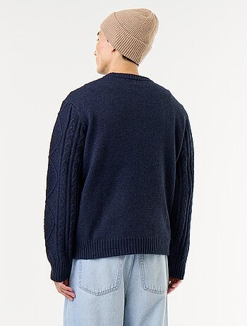 Maglione in maglia grossa con trecce