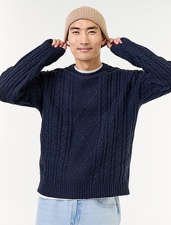 Maglione in maglia grossa con trecce