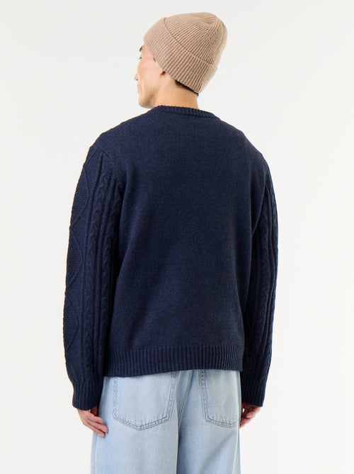 Maglione in maglia grossa con trecce - Kiabi