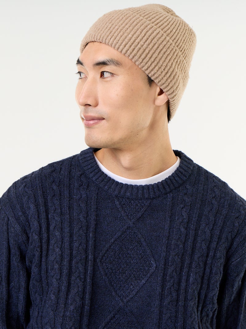 Maglione in maglia grossa con trecce Blu - Kiabi