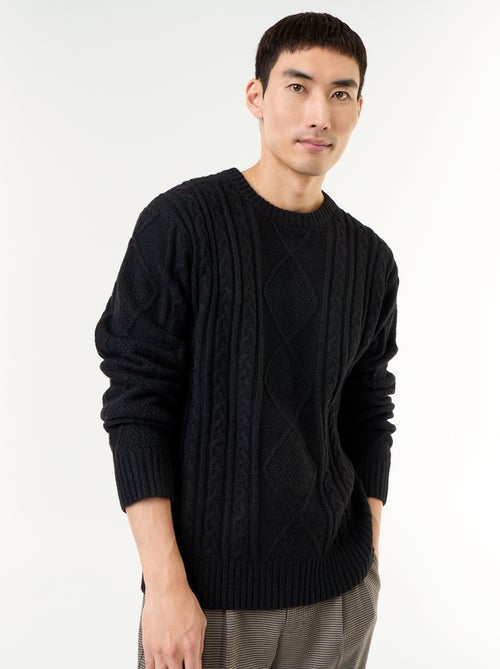 Maglione in maglia grossa con trecce - Kiabi