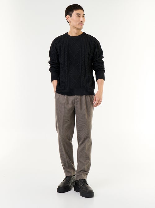 Maglione in maglia grossa con trecce - Kiabi