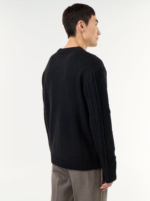Maglione in maglia grossa con trecce - Kiabi