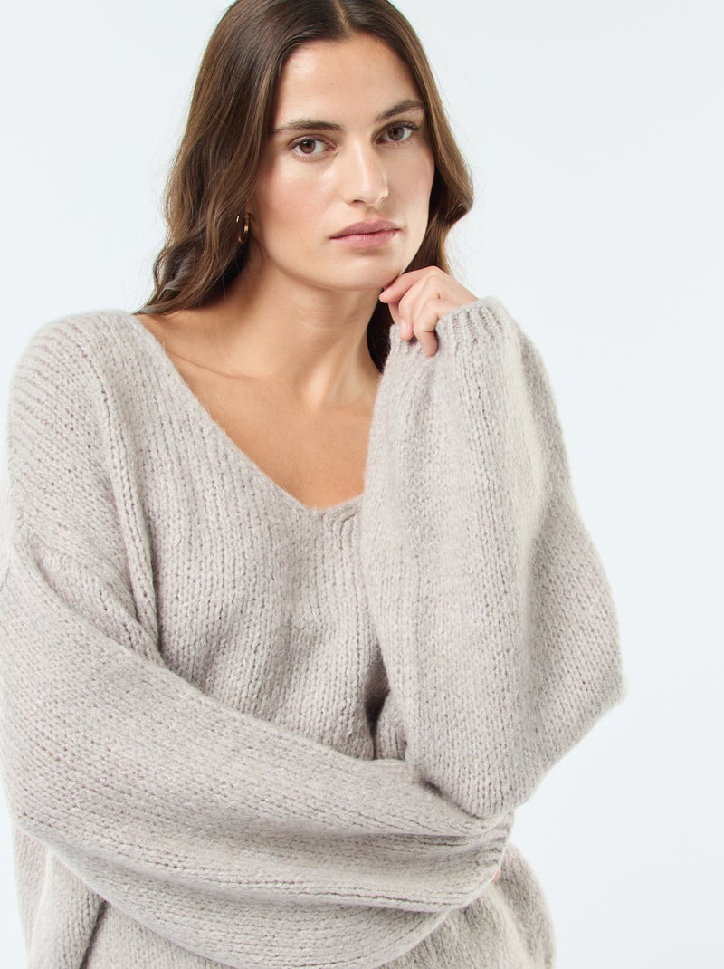 Maglione in maglia grossa 'JDY' Beige - Kiabi