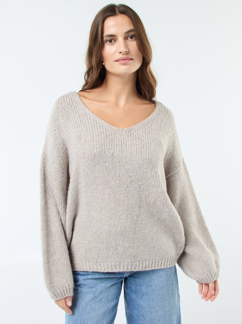Maglione in maglia grossa 'JDY' Beige - Kiabi