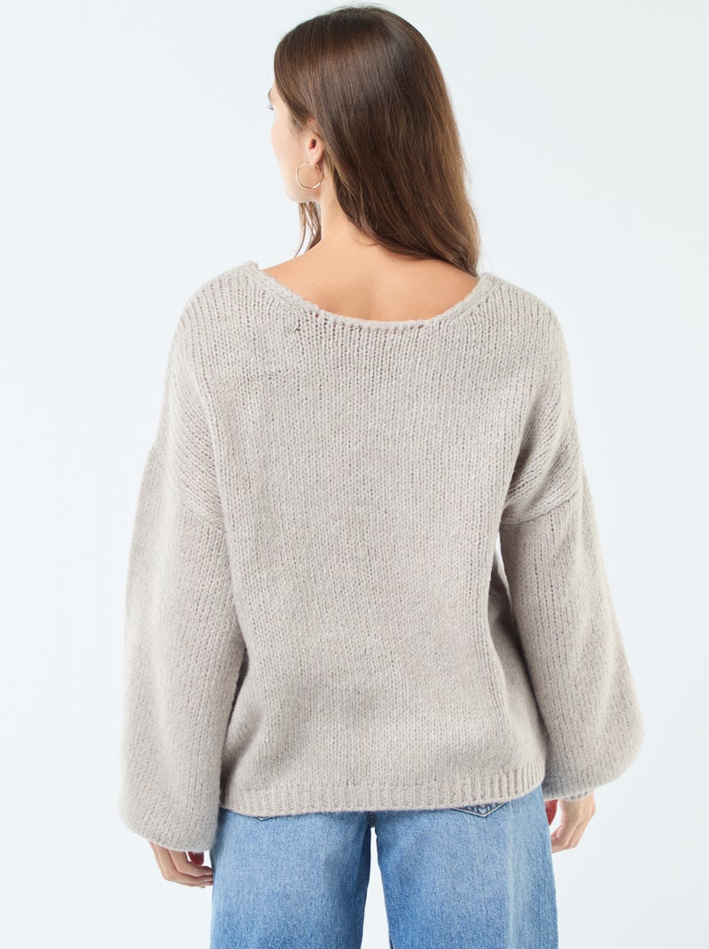 Maglione in maglia grossa 'JDY' Beige - Kiabi