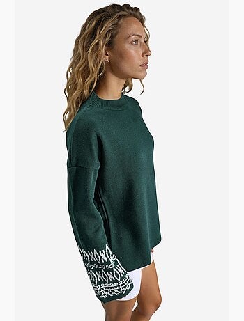 Maglione in maglia jacquard con girocollo my fashion
