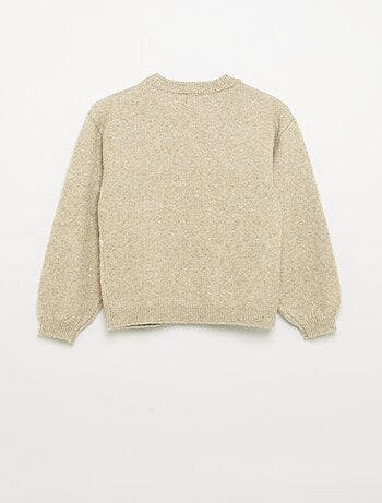 Maglione in maglia jacquard con motivi 'orso'