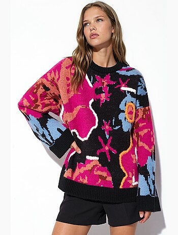 Maglione in maglia jacquard oversize hiccup