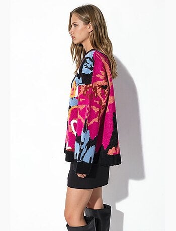 Maglione in maglia jacquard oversize hiccup